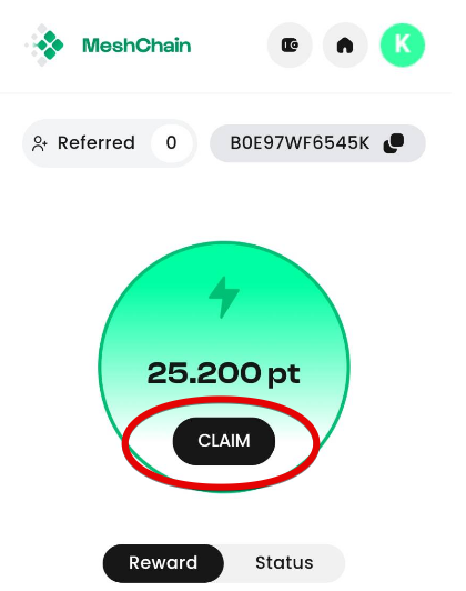 MeshChainマイニング終了