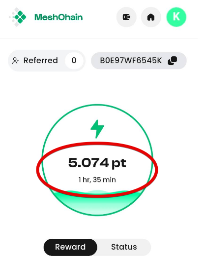 MeshChainマイニング