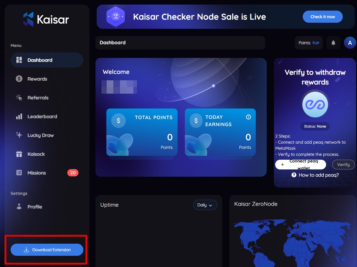 Kaisar Network chrome拡張機能