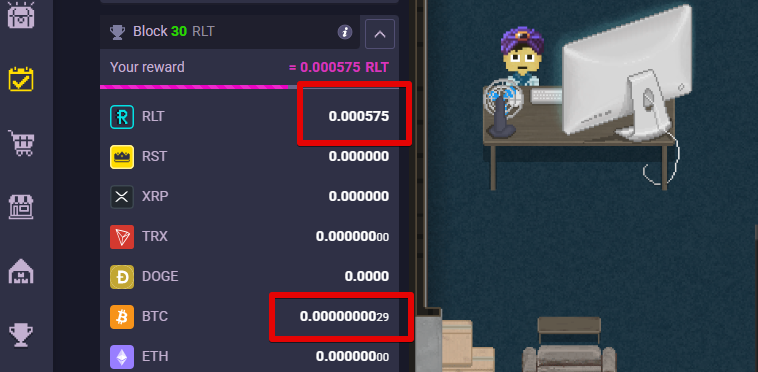 RollerCoin採掘量